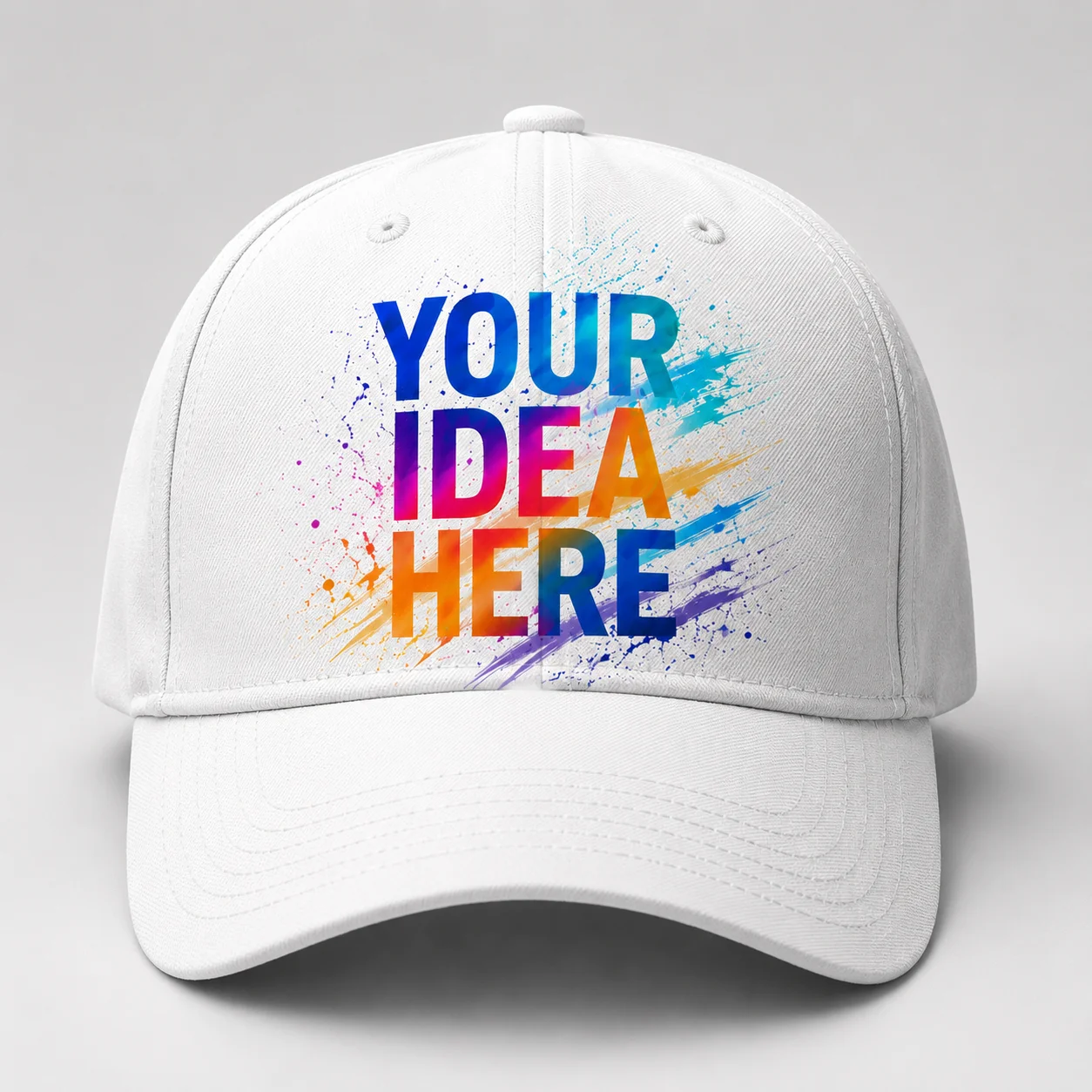 Custom Baseball Cap – Personalized Color Splash Design Hat
