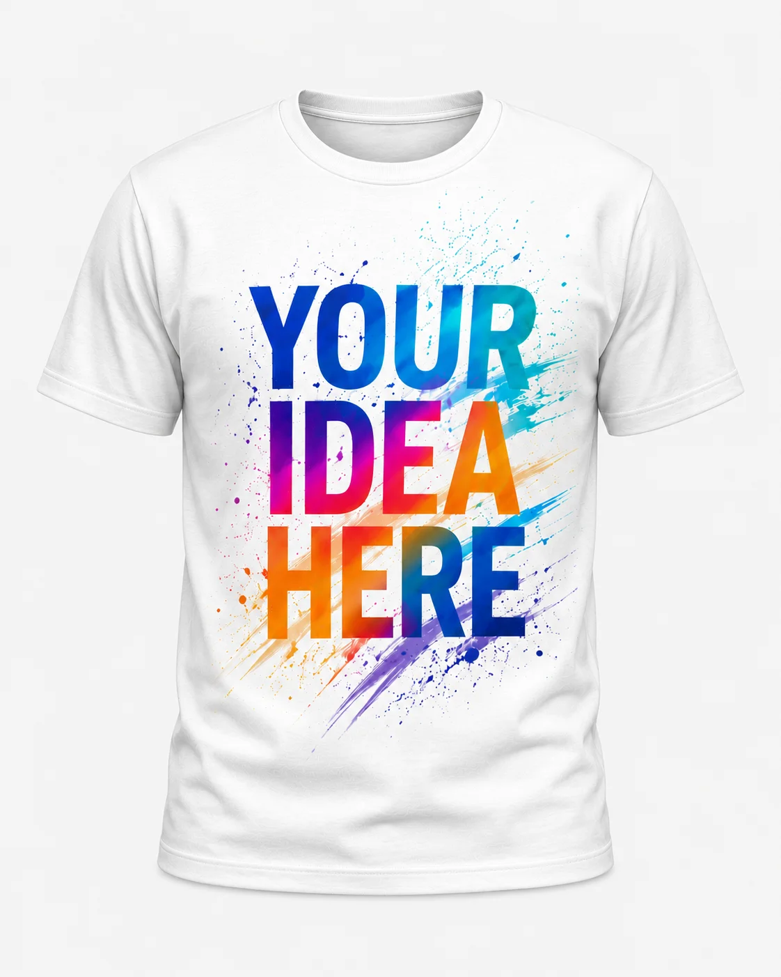 Custom T-Shirt – Personalized Color Splash Graphic Tee