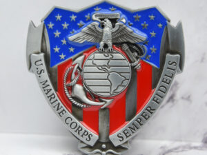 U.S. Marine Corps Semper Fidelis Patriotic Eagle Belt Buckle